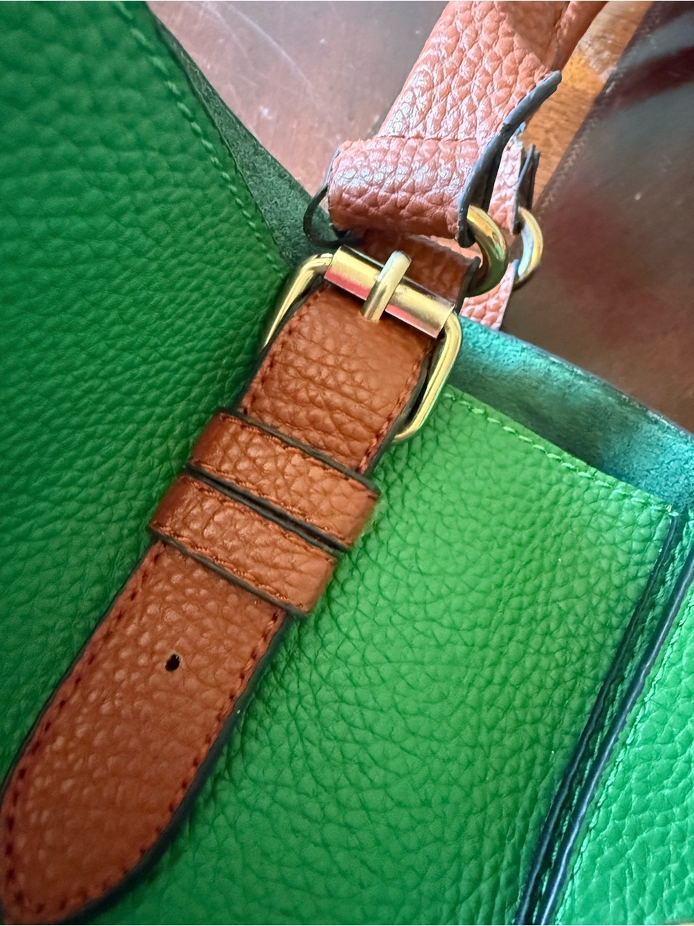 J & D Paris Women's Green Large Bag Faux Leather Handbag Floral Grommets Strap - Picture 10 of 11